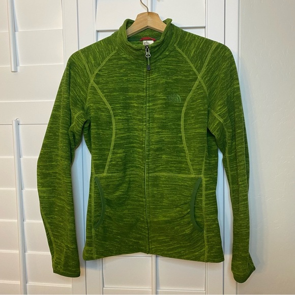 The North Face Green Heathered Full-Zip Women's Outdoor Hiking Athletic Jacket - Picture 1 of 7
